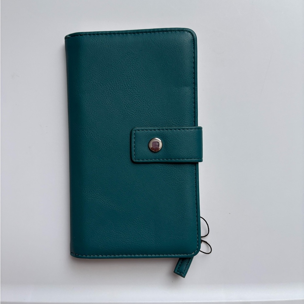 Teal Wallet with Snap Closure